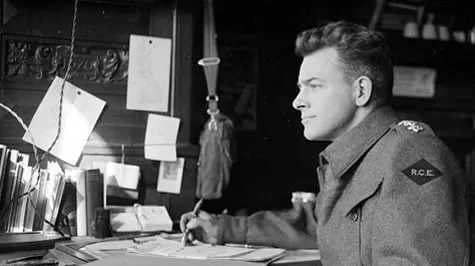 Gerry Andrews serving in England with the Royal Canadian Engineers. During World War II Andrews utilized his expertise in aerial photography to command a small section of men who made maps of the Normandy beaches. The Allies used these maps to select the beaches used for the D-Day landings. Photo: Andrews Family collection.