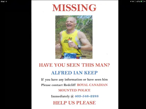 Missing Poster Alfred Ian Keep