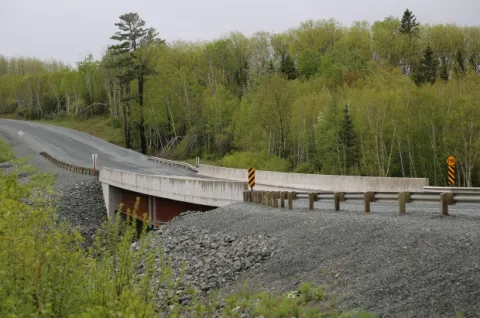 The Sgt. Ralph Bridge is one of the most frequently travelled routes on the base. (Maria Jose Burgos)