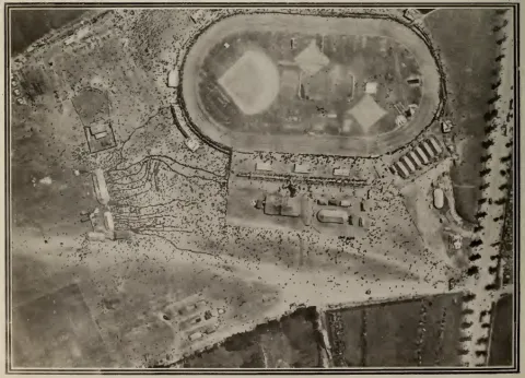 Baseball diamond constructed in Tincques, France in 1918 Library and Archives Canada