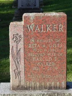 Harold Walker's Headstone in Belsyde Cemetery
