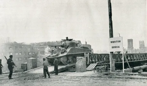 'Winston’ Bridge built by the 31st Field Company, 18 July 1944