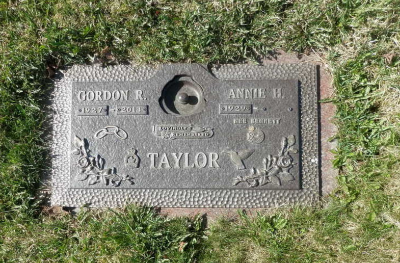 Spr Taylor's Gravemarker in the Forest Haven Memorial Garden, Glace Bay, NS